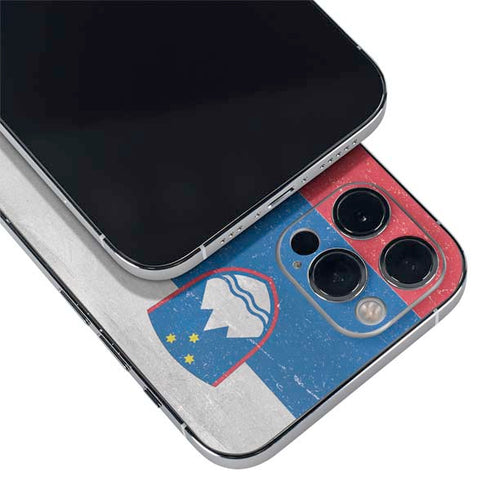 Slovenia Flag Distressed iPhone 12 Pro Skin